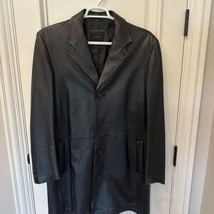 Zara Black Leather Coat